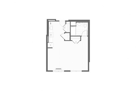 Floor plan for studio, 1 bath, 551 sqft